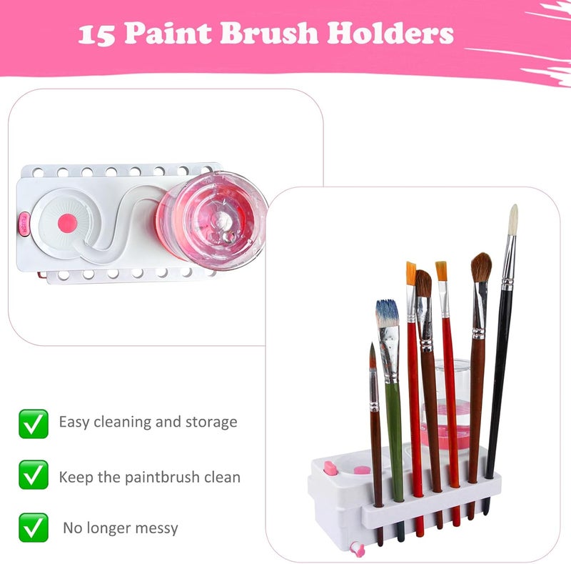 Kardeep Paint Brush Cleaner, Paint Brush Rinser with Drain & Brush Holder, Painting Station, Paint Brush Cleaner Tool for Water-Based Painting Supplies - Image 3